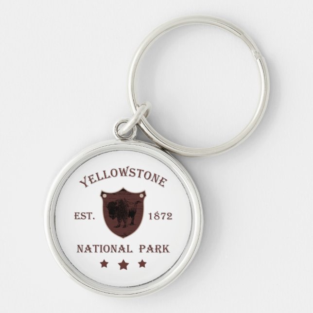 Bison Yellowstone National Park Key Ring (Front)
