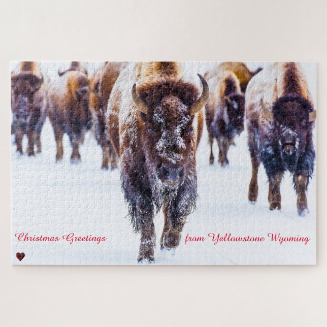 Bison Yellowstone Wyoming  Jigsaw Puzzle (Horizontal)