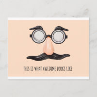 Bisque Glasses Funny Postcard