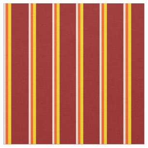 Bisque, Red, Yellow, and Dark Red Colored Lines Fabric