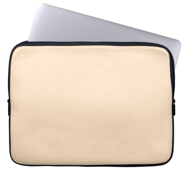 Bisque (solid colour)  laptop sleeve (Front)
