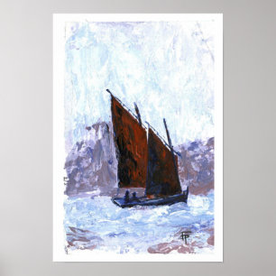 Bisquine Sail Boat Poster