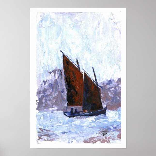Bisquine Sail Boat Poster (Front)