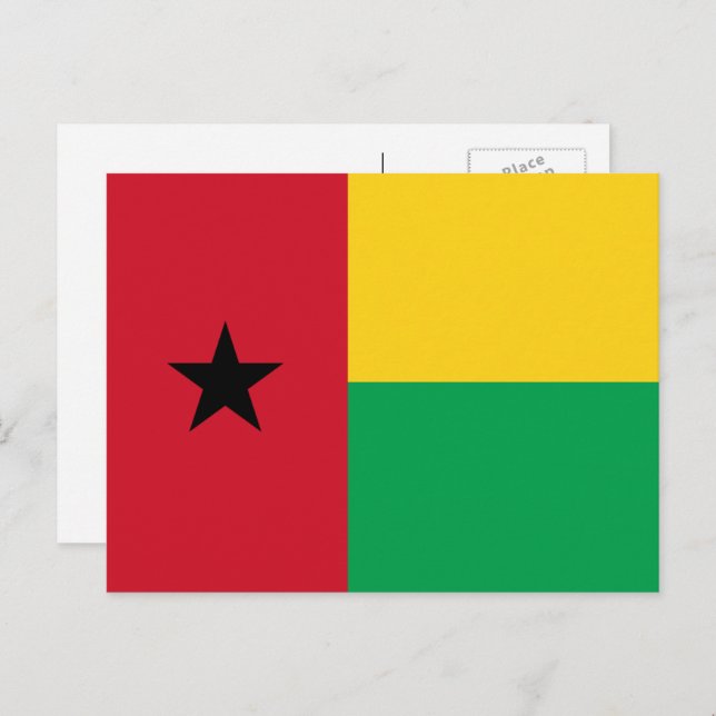 Bissau-Guinean Flag, Flag of Guinea-Bissau Postcard (Front/Back)