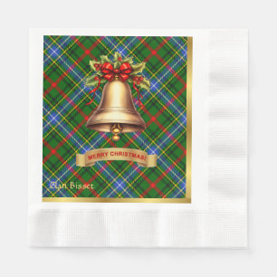Bisset Personalised Tartan Christmas Napkin