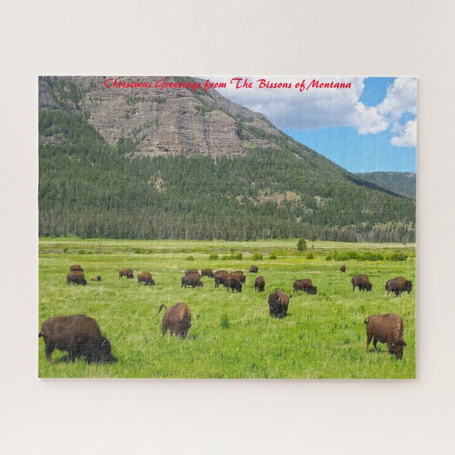 Bisson Montana.Christmas Greetings Jigsaw Puzzle (Horizontal)