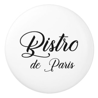 Bistro de Paris Vintage Sign Drawer Pull