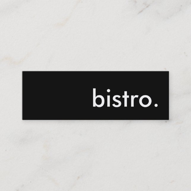 bistro. mini business card (Front)