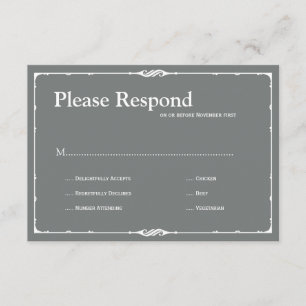 Bistro Wedding rsvp Card