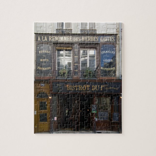 Bistrot Dui ~ Wine Bar ~ Restaurant ~ Paris France Jigsaw Puzzle (Vertical)