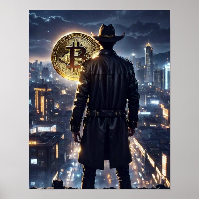 Bit Coin Cowboy Poster Art (Front)