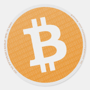 bit coin crypto currency round sticker