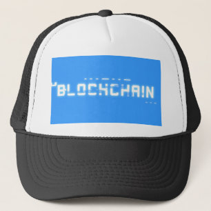 Bit glitch blockchain trucker hat