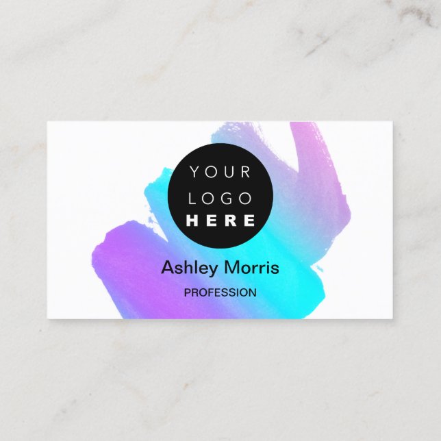 Bit Me QR Code We Accept Bitcoin Blue White Business Card (Back)