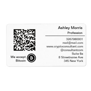 Bit Me QR Code We Accept Bitcoin Logo Promotional