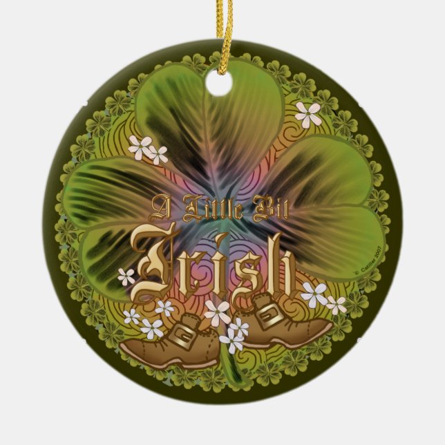 Bit O Irish Ceramic Ornament (Front)