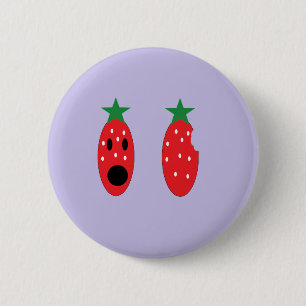 bit strawberry 6 cm round badge