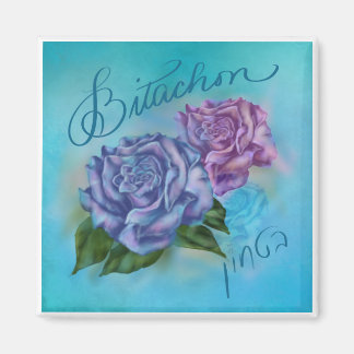 Bitachon Blue Rose Magnet
