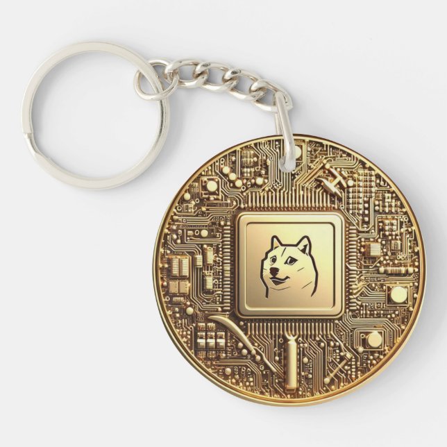 BitCap Dogecoin Inspiration Key Ring (Front)