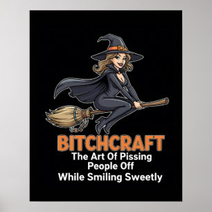 "BITCHCRAFT"   Funny Witch Word Definition Poster
