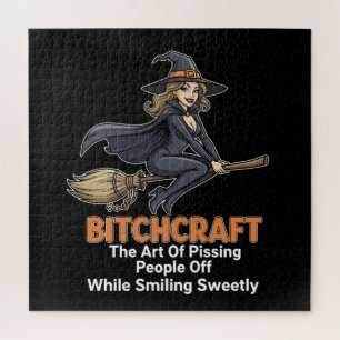 "BITCHCRAFT"   Funny Word Definition Jigsaw Puzzle