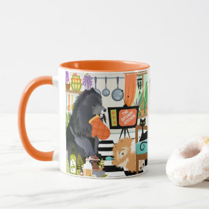 BITCHEN KITCHEN measure 1 1/2 cups dog cute mug