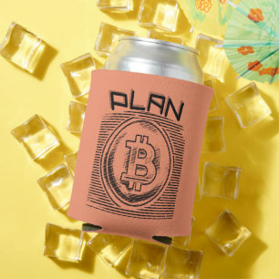 Bitcoin Сrypto Plan B BTC Logo Can Cooler