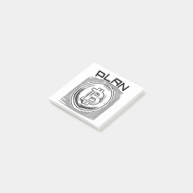 Bitcoin Сrypto Plan B BTC Logo Post-it Notes (Angled)