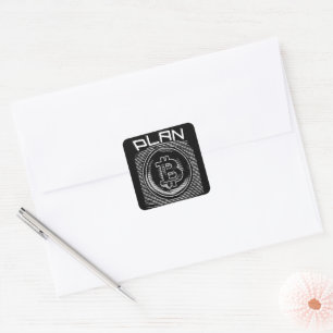 Bitcoin, Сrypto, Plan B, BTC Logo Square Sticker