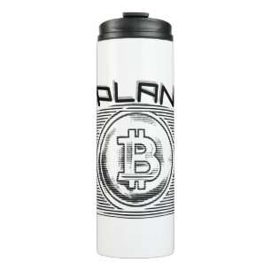 Bitcoin Сrypto Plan B BTC Logo Thermal Tumbler