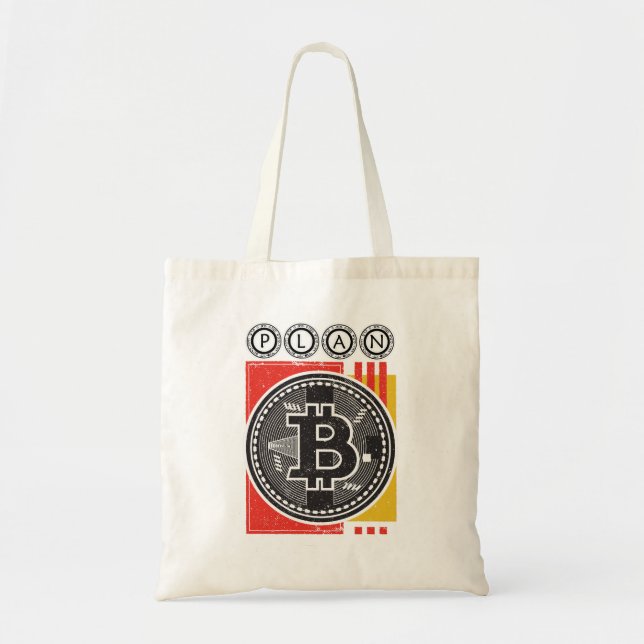 Bitcoin Сryptocurrency Plan B Tote Bag (Front)