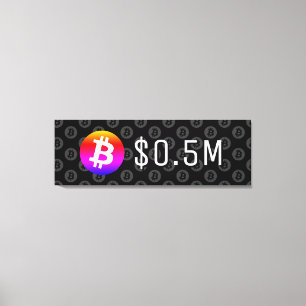 Bitcoin $0.5M ($500K) One Million Canvas Print