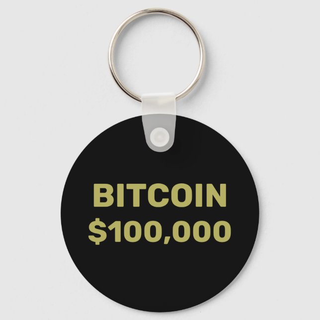 Bitcoin 100000 Celebration Key Ring (Front)