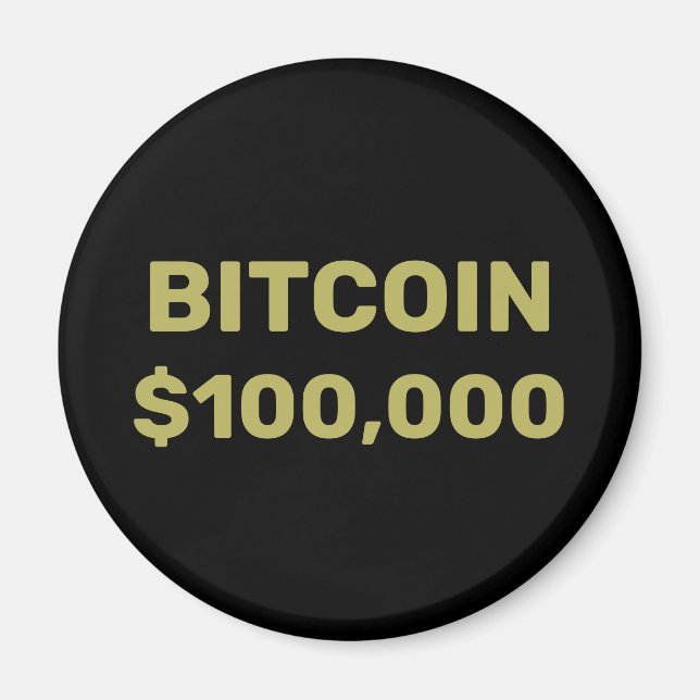 Bitcoin 100000 Celebration Magnet (Front)