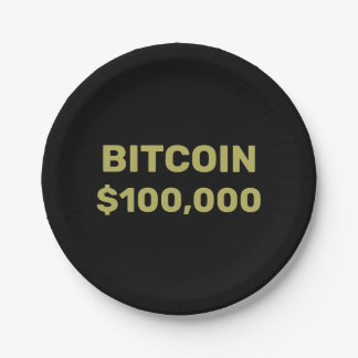Bitcoin 100000 Celebration Paper Plate