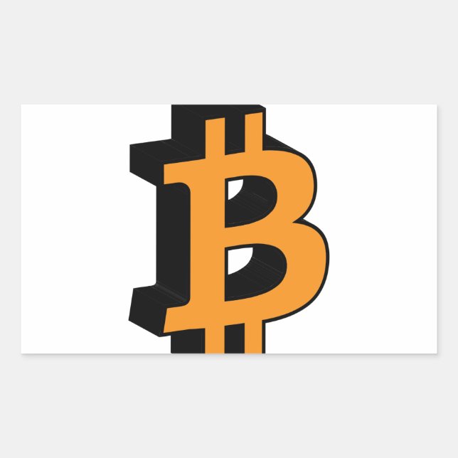 Bitcoin 11 rectangular sticker (Front)