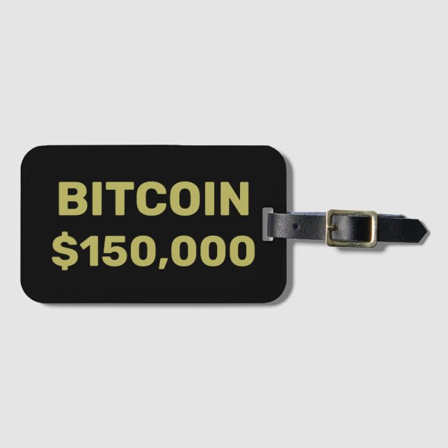 Bitcoin 150000 Celebration Luggage Tag (Front Horizontal)