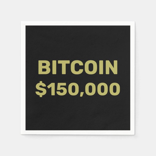 Bitcoin 150000 Celebration Napkin (Front)