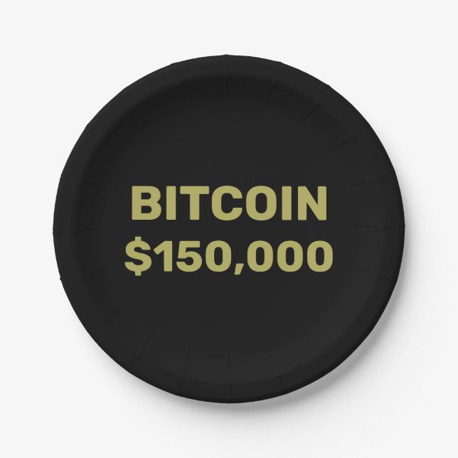 Bitcoin 150000 Celebration Paper Plate (Front)