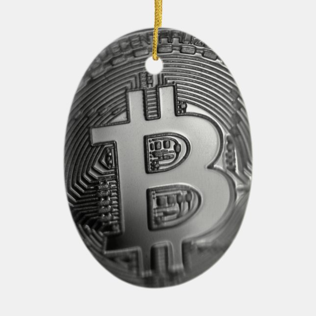 Bitcoin 16 ceramic ornament (Front)