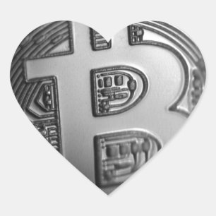 Bitcoin 16 heart sticker
