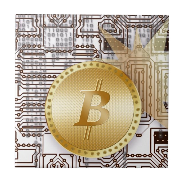 Bitcoin 18 ceramic tile (Front)