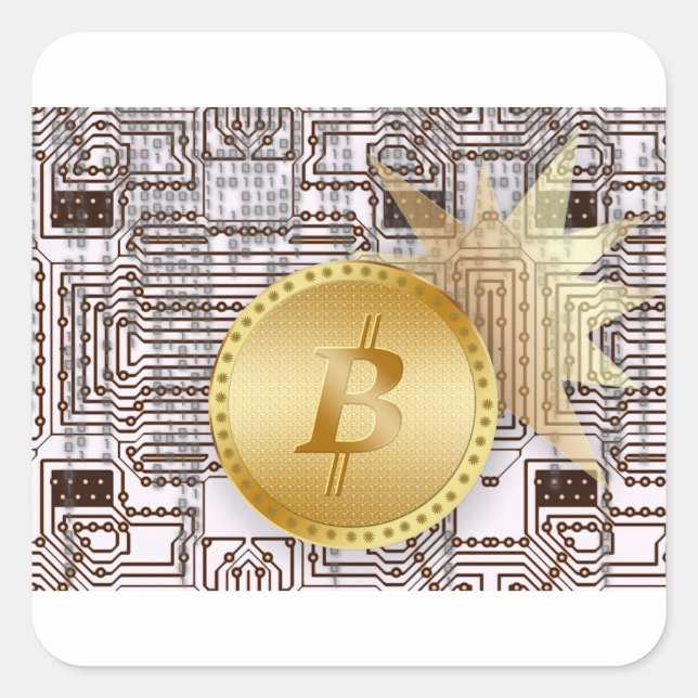 Bitcoin 18 square sticker (Front)