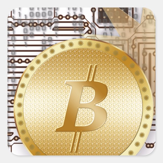 Bitcoin 18 square sticker (Front)