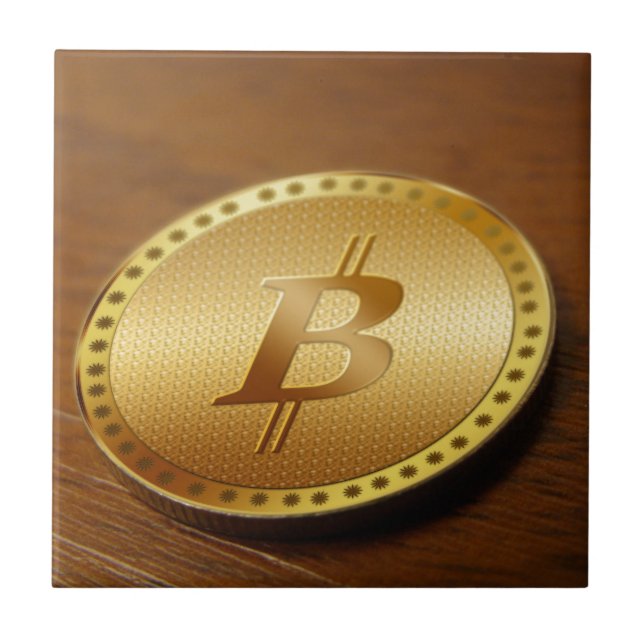 Bitcoin 2 ceramic tile (Front)