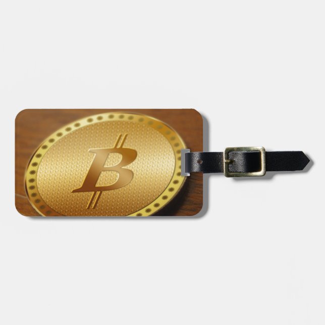 Bitcoin 2 luggage tag (Front Horizontal)