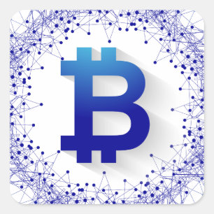 Bitcoin 5 square sticker