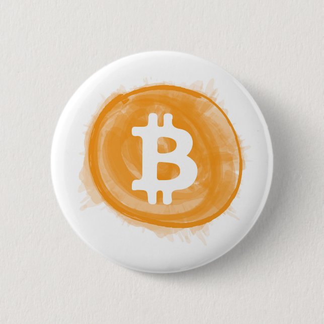Bitcoin 6 cm round badge (Front)