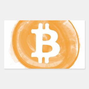 Bitcoin 6 rectangular sticker