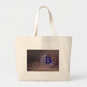Bitcoin 8 large tote bag